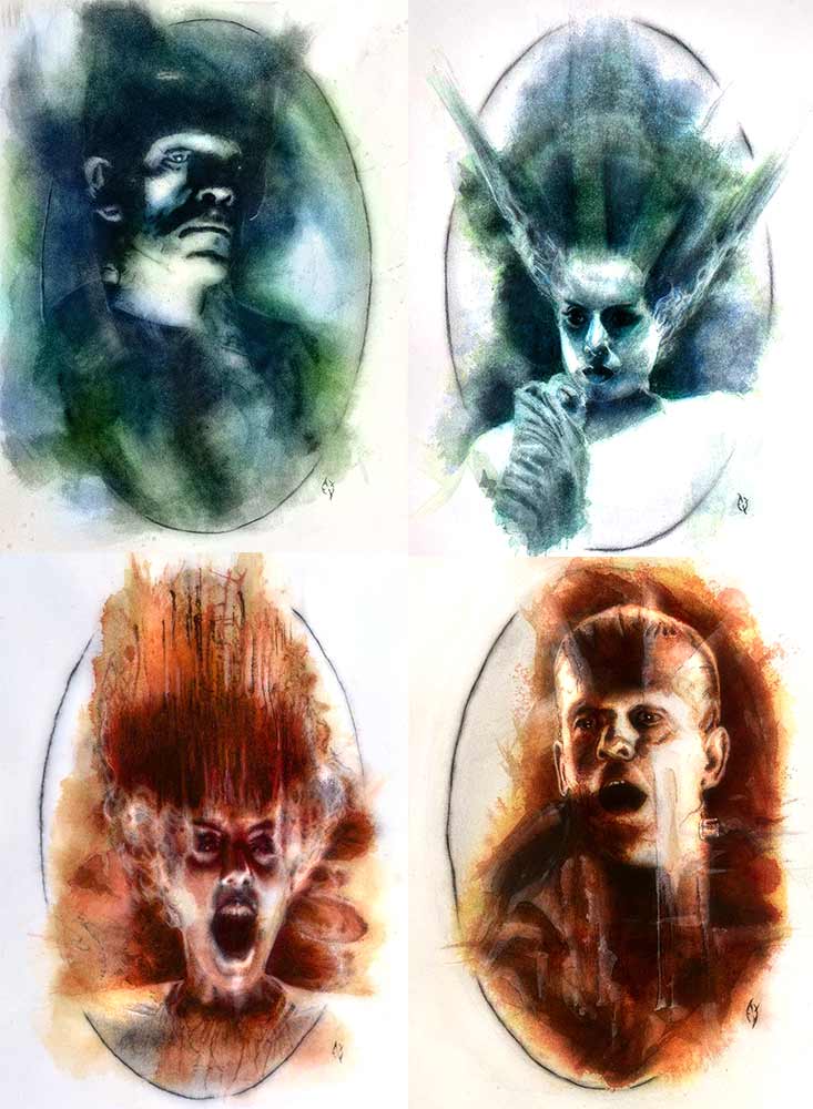 bride of frankenstein tetraptych